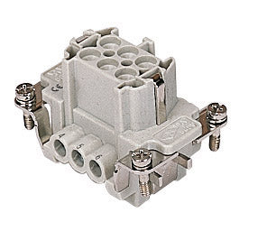 CNEF06T - ILME- Female insert, CNE series, screw terminal connection, 6 poles + PE, 16 A 500 V 6 kV 3, size 