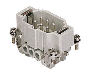 CNEM06T - ILME - Male insert, CNE series, screw terminal connection, 6 poles + PE, 16 A 500 V 6 kV 3, size 