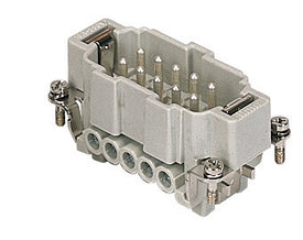 CNEM10T - ILME- male insert, CNE series, screw terminal connection, 10 poles + PE, 16 A 500 V 6 kV 3, size 