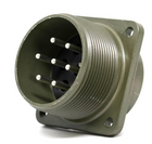 MS3102E14S-2P - CIRCULAR CONNECTOR, MIL-DTL-5015 SERIES, BOX MOUNT RECEPTACLE, 4 CONTACTS, SOLDER PIN, THREADED