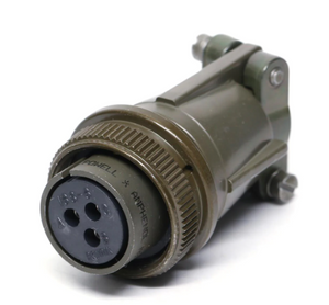 MS3106F16S-1S - CIRCULAR CONNECTOR, MIL-DTL-5015 SERIES, STRAIGHT PLUG, 7 CONTACTS, SOLDER SOCKET, THREADED, 16S-1