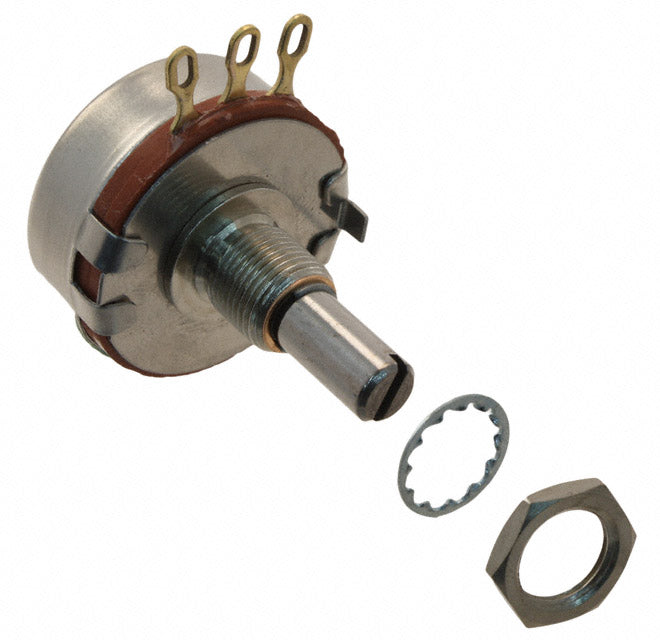 RV4NAYSD253A - ROTARY POTENTIOMETER, CONDUCTIVE PLASTIC, 25 KOHM, 1 TURNS, LINEAR, 2 W, ± 10%, RV4 SERIES
