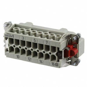 9340062601 - HEAVY DUTY CONNECTOR, 6+PE SIGNAL, 2 ADDITIONAL CONTACTS, HIGH VOLTAGE, HAN HV E SERIES, INSERT