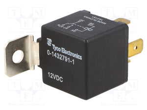 1432791-1 - AUTOMOTIVE RELAY, 12 VDC, 40 A, SPDT, PANEL MOUNT, QUICK CONNECT