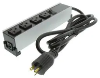 1589H4F1 - POWER DISTRIBUTION, RACK MOUNT, 4 OUTLETS, 120 V, 20 A, 259 MM, 54 MM, 1.83 M