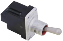 2TL1-6 - TOGGLE SWITCH, (ON)-OFF, DPST, NON ILLUMINATED, TL SERIES, 18 A, PANEL MOUNT