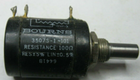 3507S-1-101 - BOURNS 3507S-1-101 MULTI-TURN POTENTIOMETER 100 OHM 100R PANEL MOUNT USED QTY 1