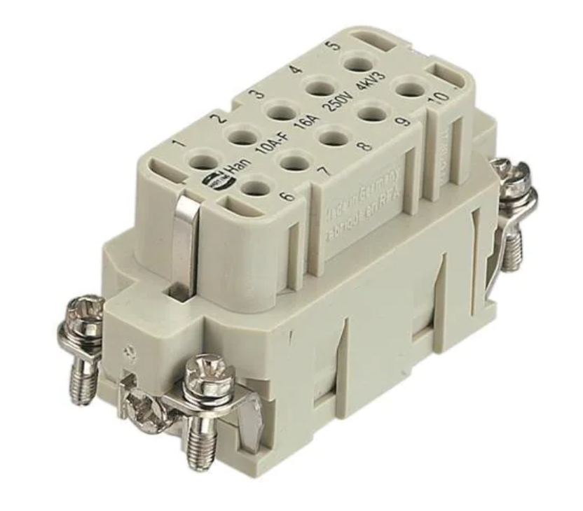 9200103101 - HEAVY DUTY CONNECTOR, 10+PE, UL508, HAN A SERIES, INSERT, 11 CONTACTS, 10A, RECEPTACLE