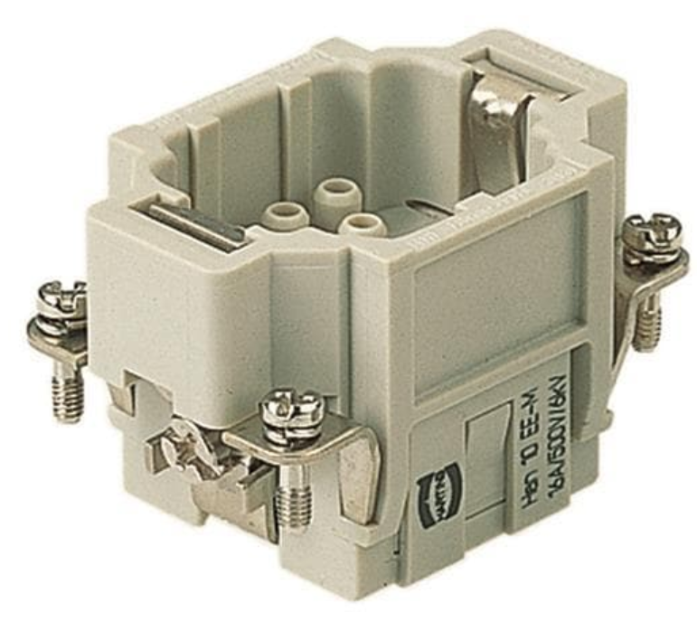 9320103001 - HEAVY DUTY CONNECTOR, UL508, HAN EE SERIES, CABLE MOUNT, PLUG, 10 CONTACTS, PIN, 4 ROWS