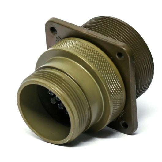 97-3100A18-19P - CIRCULAR CONNECTOR, 97 SERIES, WALL MOUNT RECEPTACLE, 10 CONTACTS, SOLDER PIN, THREADED, 18-19